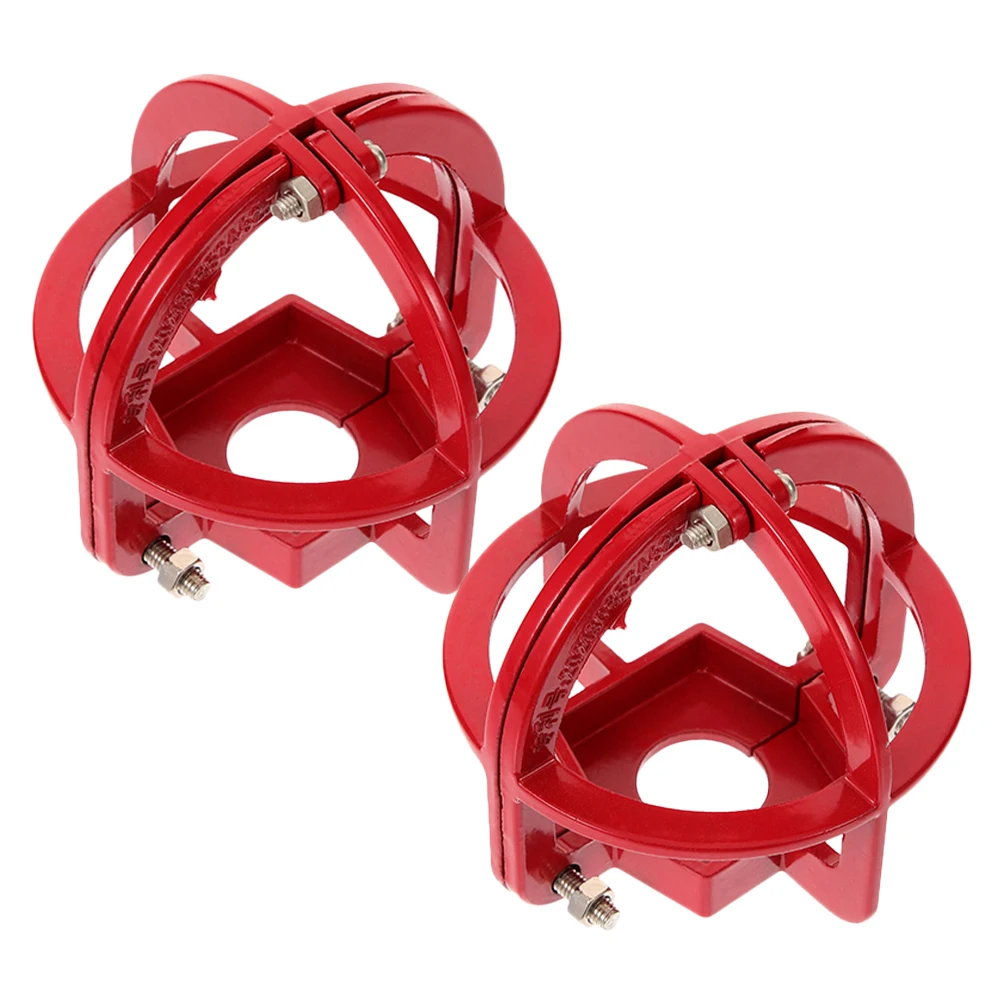 2pcs Fire Guard Protective Cover Cage Part Red Material Sprinkler Fire Sprinkler Head Covers