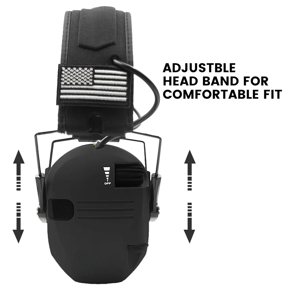 NRR-Casque de protection d\'oreille électronique pour le tir et la chasse, écouteurs à réduction de bruit, sensation américaine, 23dB