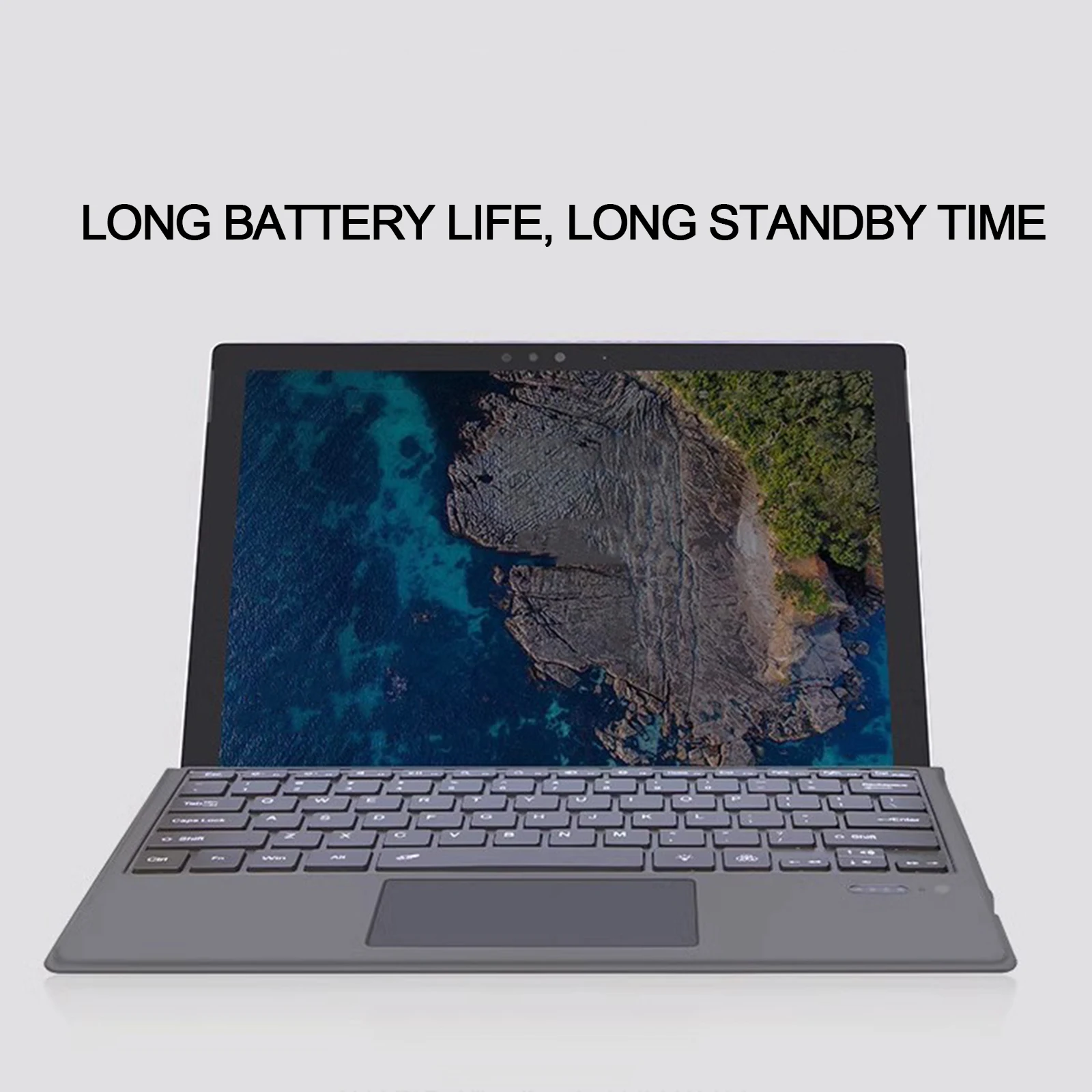 Touchpad-Tastatur für Microsoft Surface Pro 3, 4, 5, 6, 7, 12,3-Zoll-Tablets, magnetische Präzisionsschnittstelle, ultradünne Tragbarkeit