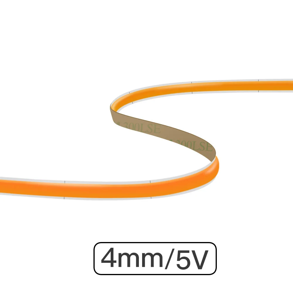 

5v 12v 24v 4mm Ultra Thin Narrow Cob Strip Soft Flexible Tape Linear Strip 480 leds/m 3000k 4000k 6000k Car Cabinet KTV Shop