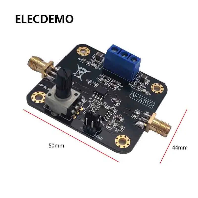 VCA810 وحدة التحكم في الجهد مكاسب مكبر للصوت كسب قابل للتعديل-40dB إلى + 40dB وحدة السباق الإلكترونية حقيقية
