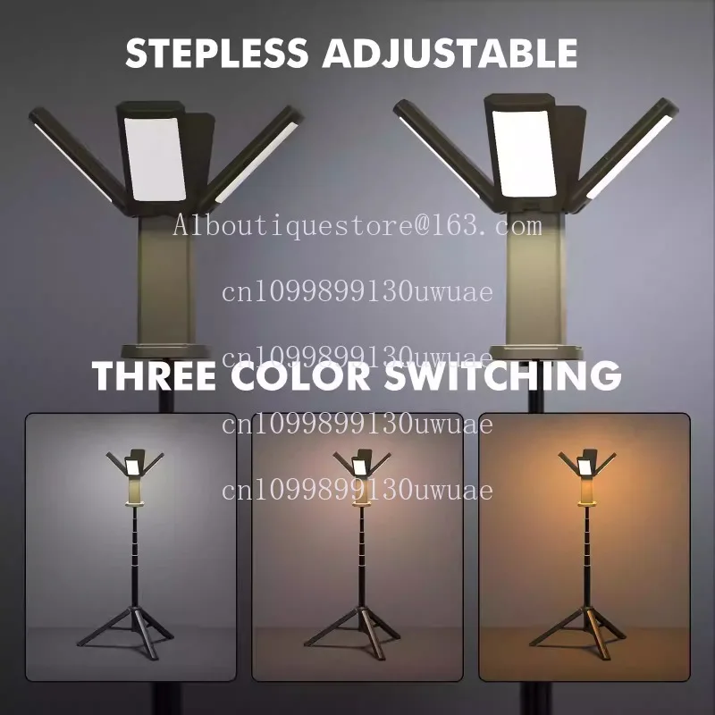 

2024 Открытый 14000 мАч Четырехлистный светильник для кемпинга Выделение света с высоким люменом Освещение Техническое освещение