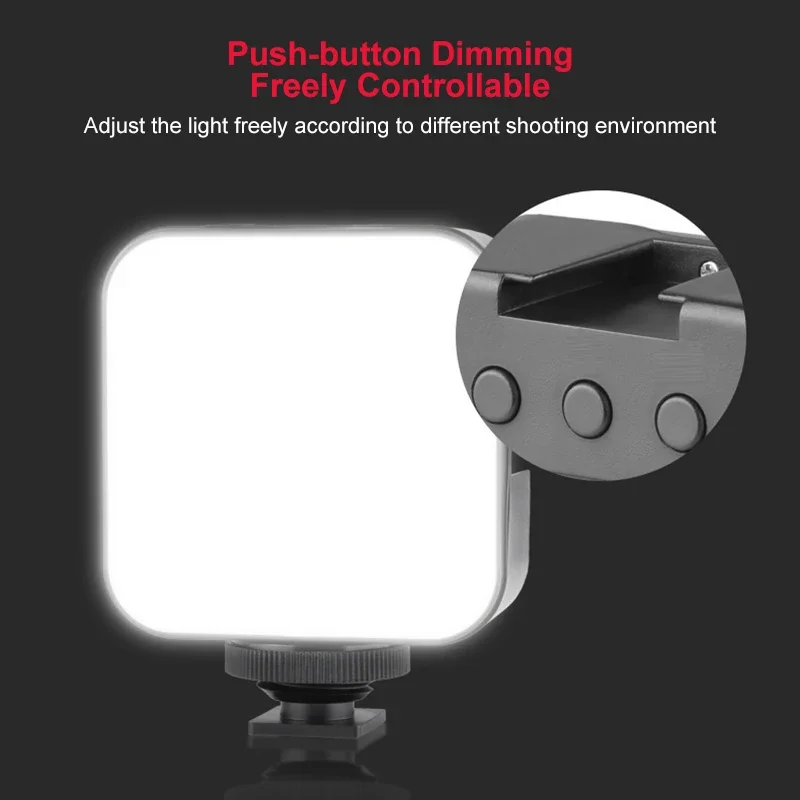 Illuminazione fotografica per videocamera a LED 6500K per telefono cellulare Lampada di riempimento per streaming live selfie con illuminazione