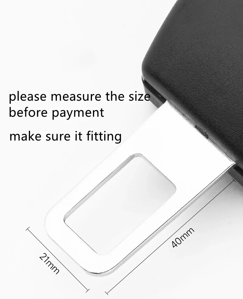 1PCS/2PCS Car Safety Seat Belt Clip Extender Seatbelt Lock Buckle Plug Thick Insert Socket Extension Safe Buckle Tool Accessory image 6
