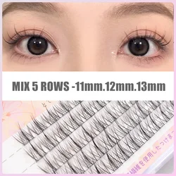 Extension de cils doux 3 minutes, faux cils personnels, maquillage professionnel, cils individuels en grappe, greffe de faux cils