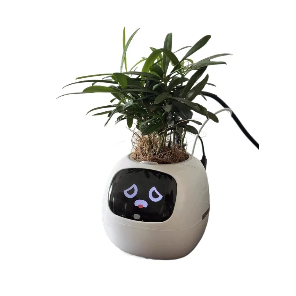 Smart AI Plant Robot Flower Pot With Gesture Interaction, Self Watering Cute Plant Pot For Indoor Home Decoration