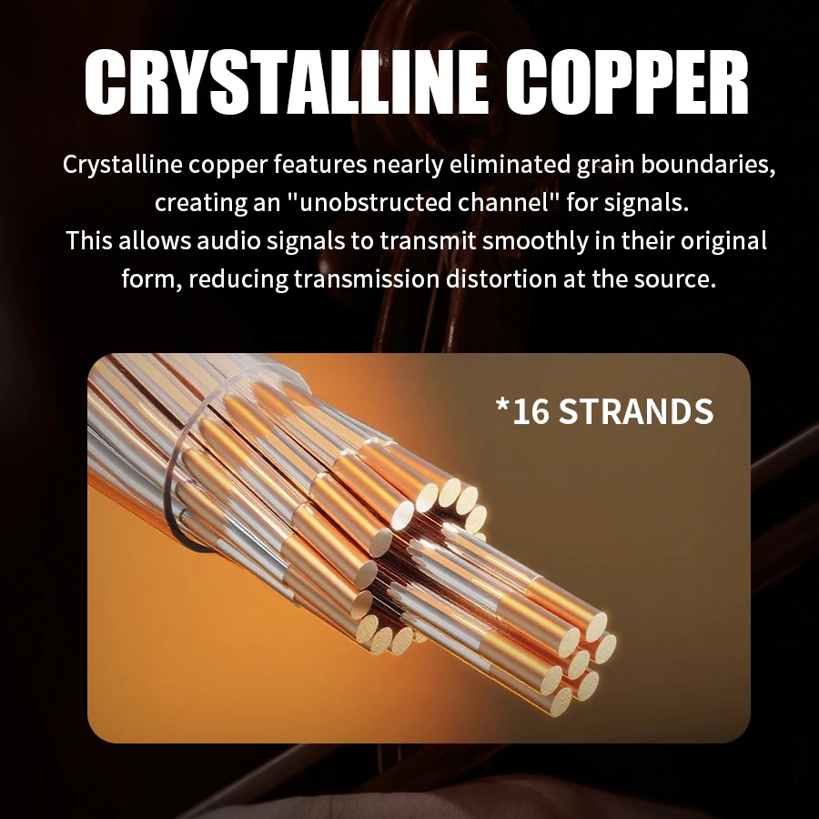 QINCROWN Premium HiFi Speaker Cable, 16-strand pure copper core with 24K gold-plated banana plug / Y plug /pin plug