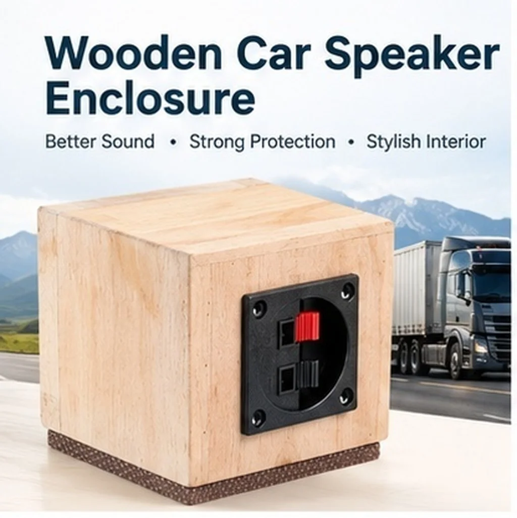 Wooden Speaker Enclosure for Car Audio Empty Sound Box Universal Compatibility Truck Stereo Casing Robust Loudspeaker Housing