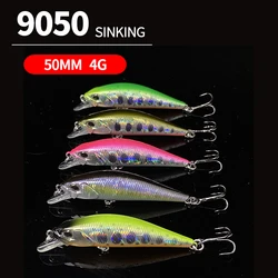 4g 50mm Mini Sinking Minnow Fishing Lures Saltwater Freshwater Artificial Hard Bait Wobbler for Bass Swimbait Jerkbait Equipment