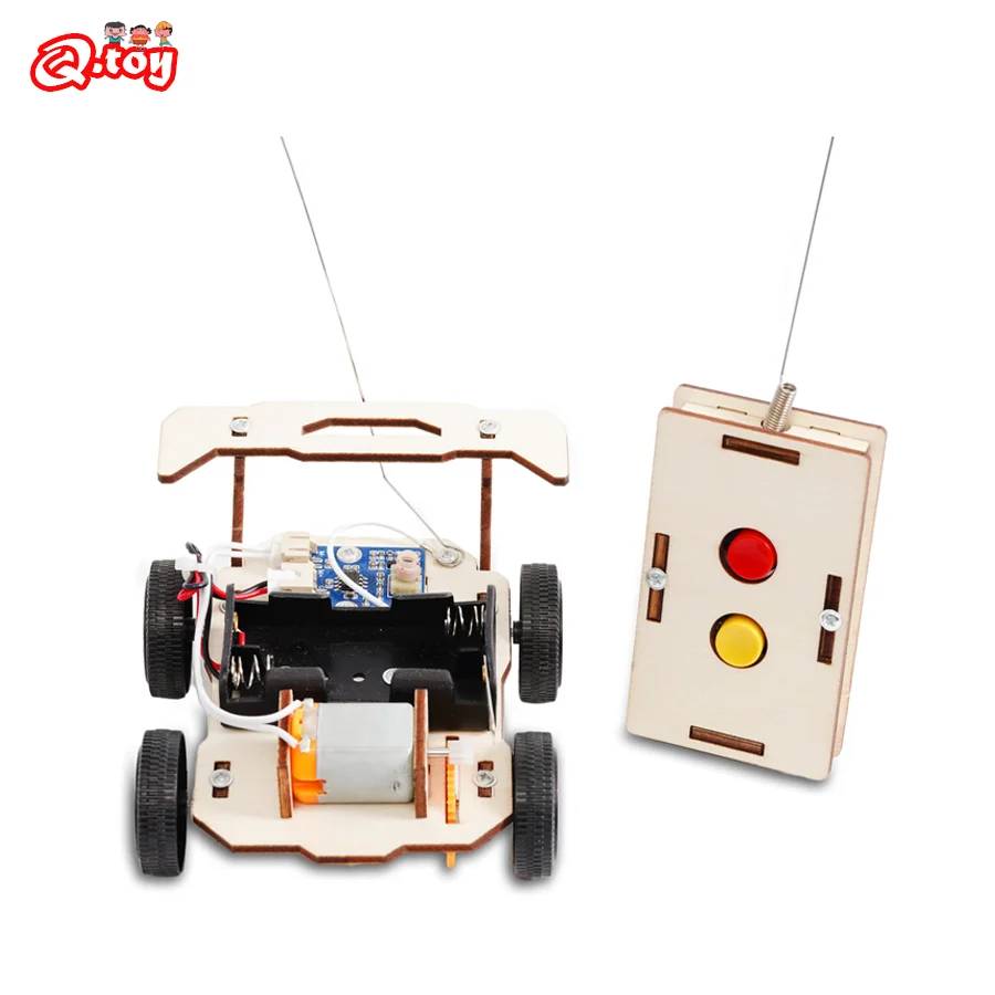 DIY Wireless Remote Control Car Model Handmade Science Toys for Kids Physics Experimental Tool Kit Children Educational Toys