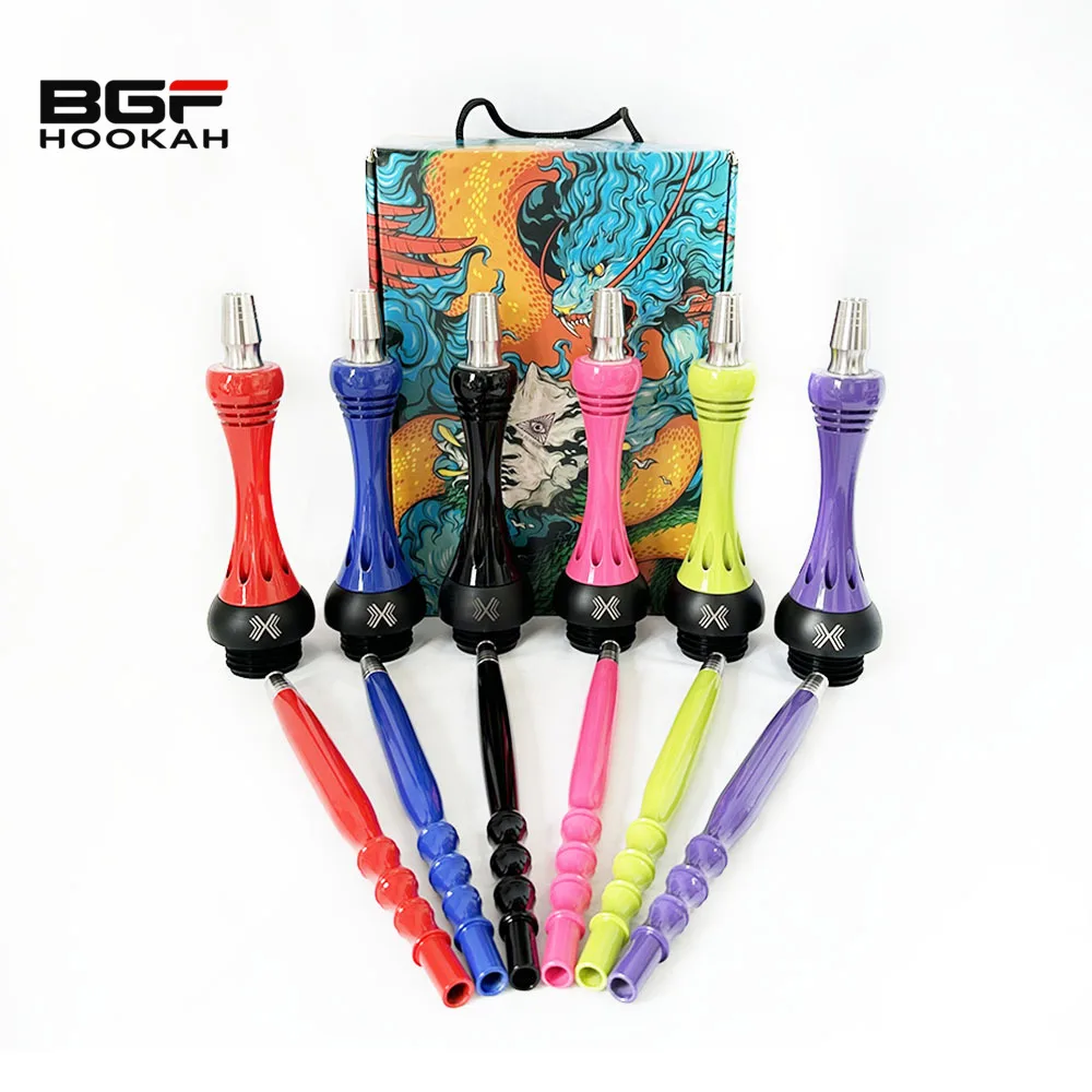 

High Quality Colorful Alpha Hookah Model X Shisha Smoking Set Russian Hookah Without Bottle