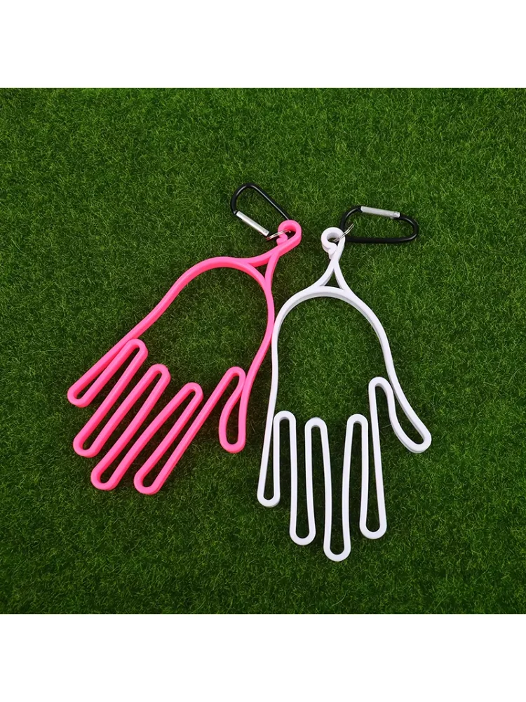 Golf Glove Holder Rack Portable Plastic Gloves Hanger with Key Chain Golf Gloves Supports Gloves Display Stand Golf Accessories