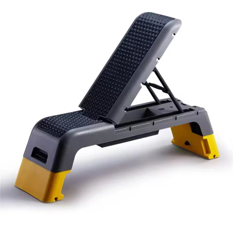 Step Aerobic Platform Exercise Step With Levels Adjustable Height Stackable Risers Fitness Training Workout Stepper for Home Gym
