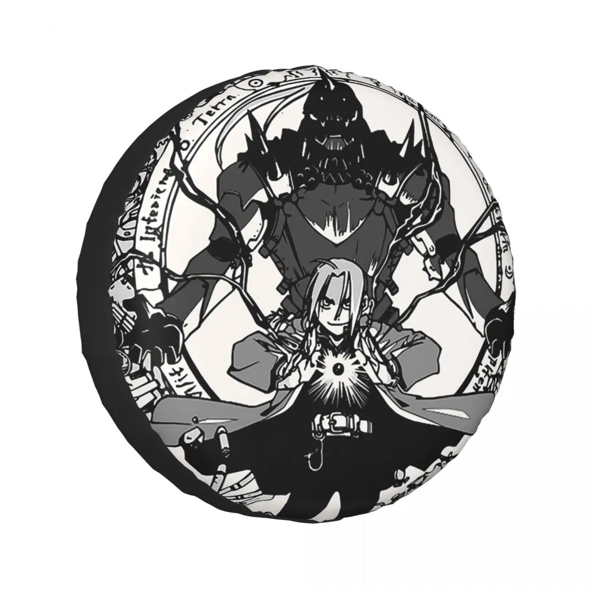 

Fullmetal Alchemist Anime Manga Spare Tire Cover for Jeep SUV RV 4WD Vehicle 4x4 Wheel Protector Covers 14" 15" 16" 17" Inch
