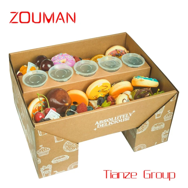 Holidaypac Groothandel Papier Kleur Flip Box Party Chocolade Favoriete Grazing Box Catering Verpakking Schotel Doos Met Partiti