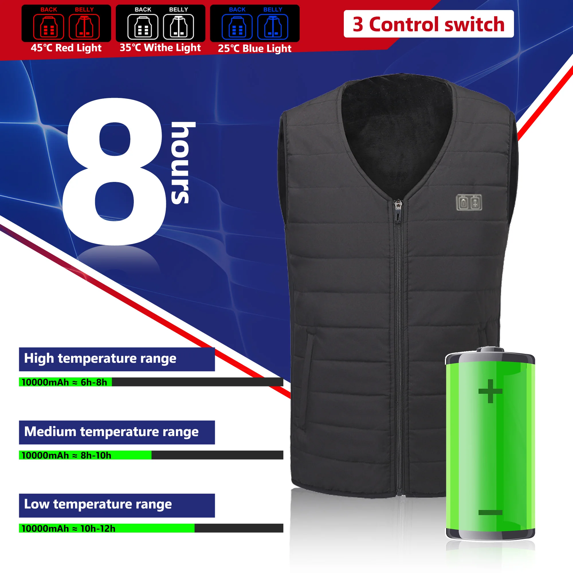 9 Heated Vest Men Women Usb Heated Jacket Thermal Hunting  Ski Vest Winter Heating Jacket Electric Heating Vest Heating Ski Vest