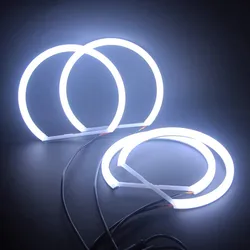 4X  Cotton Light White LED Angel Eye Halo Ring Headlights For BMW E46