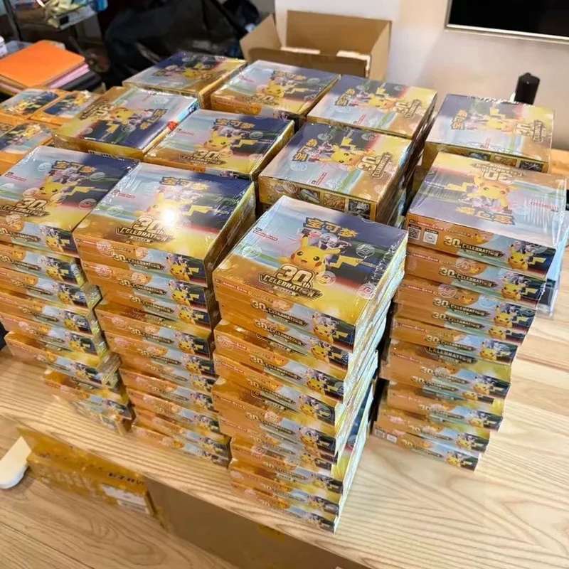 Pokemon TCG 30th Celebration Booster Box Simplified Chinese Trading Cards 20 Packs 120 Foil Cards