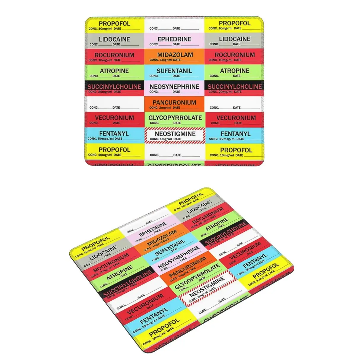 

Анестезия, лекарства, этикетки, коврик для мыши, компьютерная клавиатура, коврик для мыши, геймерский настольный коврик для ПК, офисные аксессуары, настольные коврики