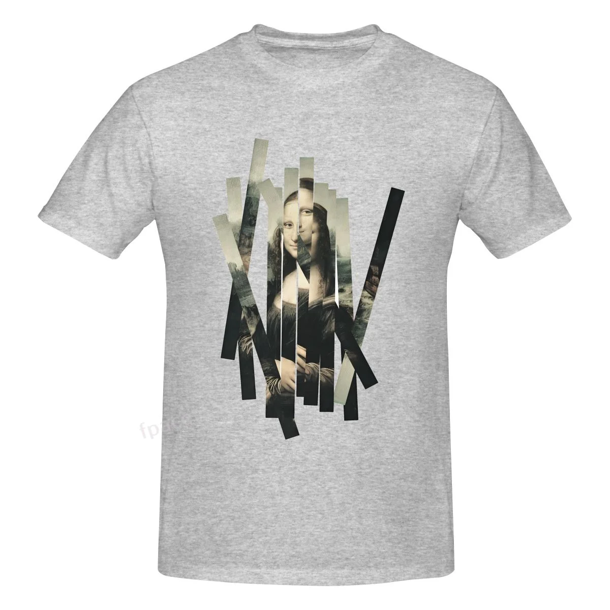 

World Famous Paintings Mona Lisa Casual Cotton Summer Men Clothing Tops Men's Basic Short Sleeve T-Shirt