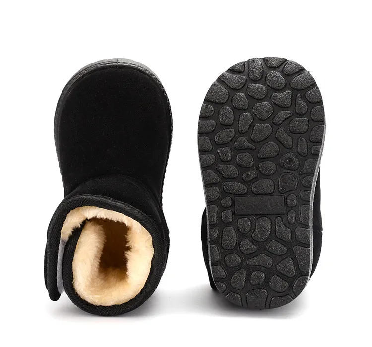 Neue Winterstiefel für Jungen und Mädchen mit Gummisohle, rutschfeste, weiche Sohle, warme, kurze Stiefel, Baumwollschuhe für Babys und Kinder, geeignet für den Außenbereich und den Alltag. – Detail 8