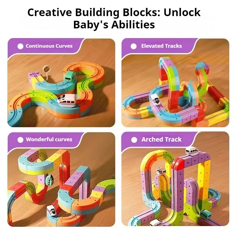 

Children'S Educational Electric Magnetic Levitation Train Track Cube 3d Boy Diy Magnetic Assembly Toys Car Train Birthday Gifts