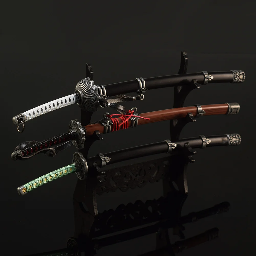 26cm Fushigiri Gracious Gift of Tears Red Mortal Blade Keychain Set Wolf Sekiro:Shadows Die Twice Game Peripherals Metal Katana