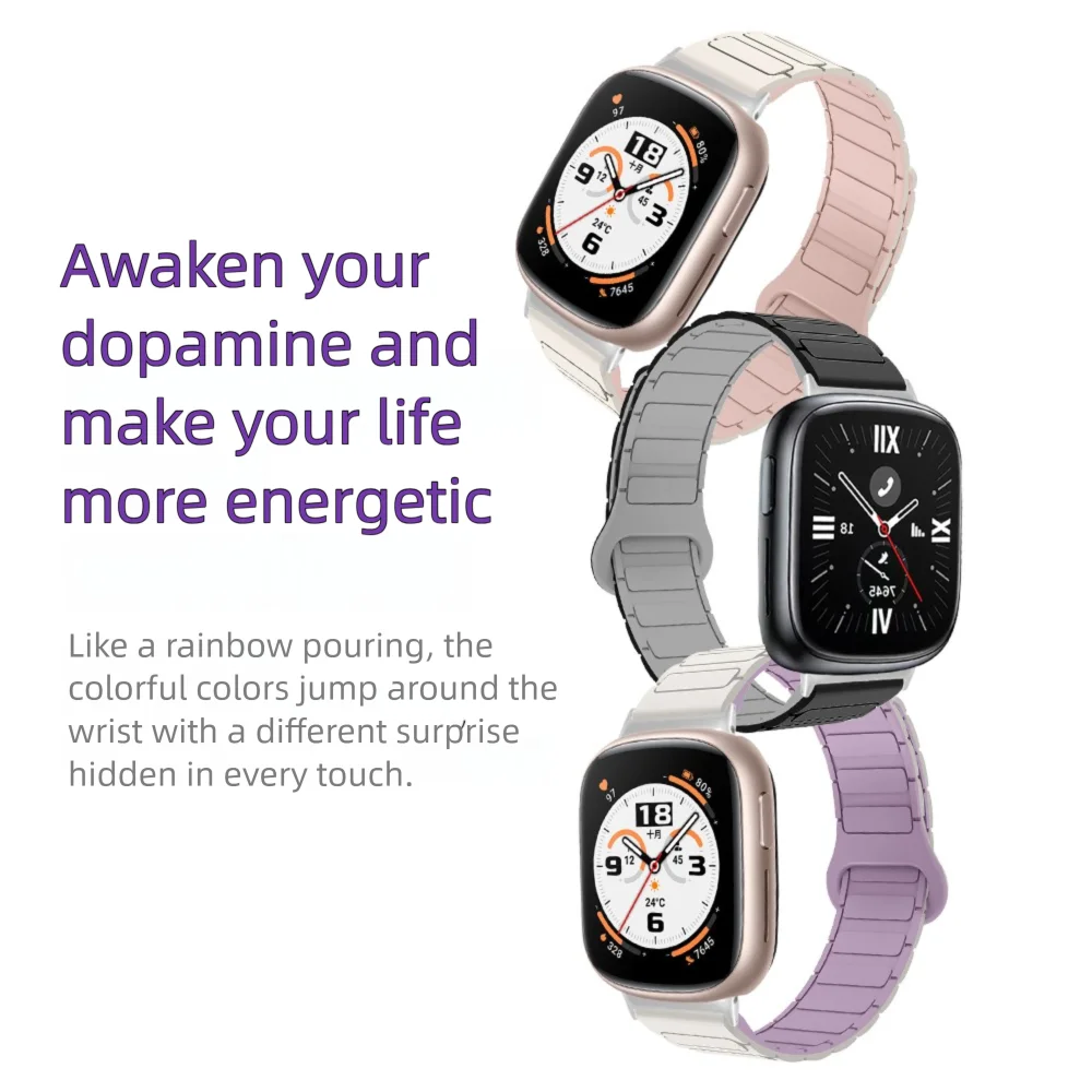 명예 시계 4 갑옷 스타일 안정적인 버클 퀵 릴리스 경량 고품질 실리콘 남여에 대한 20mm 자기 시계 스트랩