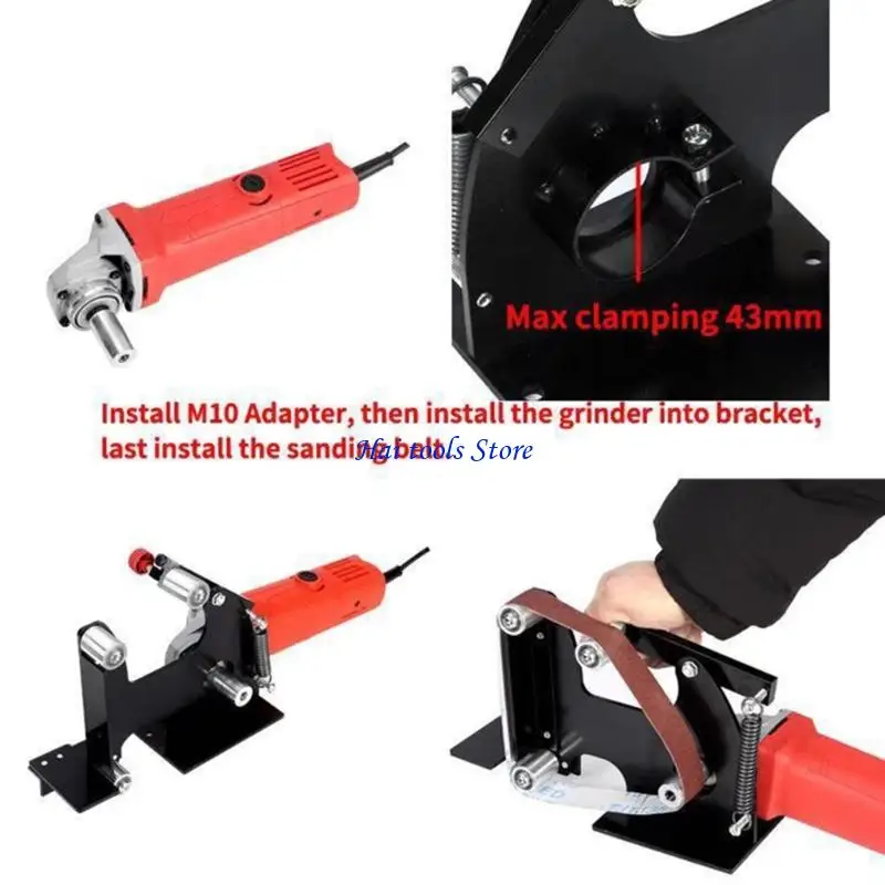 X37E 6-Gang-einstellbarer Akku-Bandschleifer, 300-W-Motor und Edelstahlkonstruktion, für beengte Bereiche – Detail 5