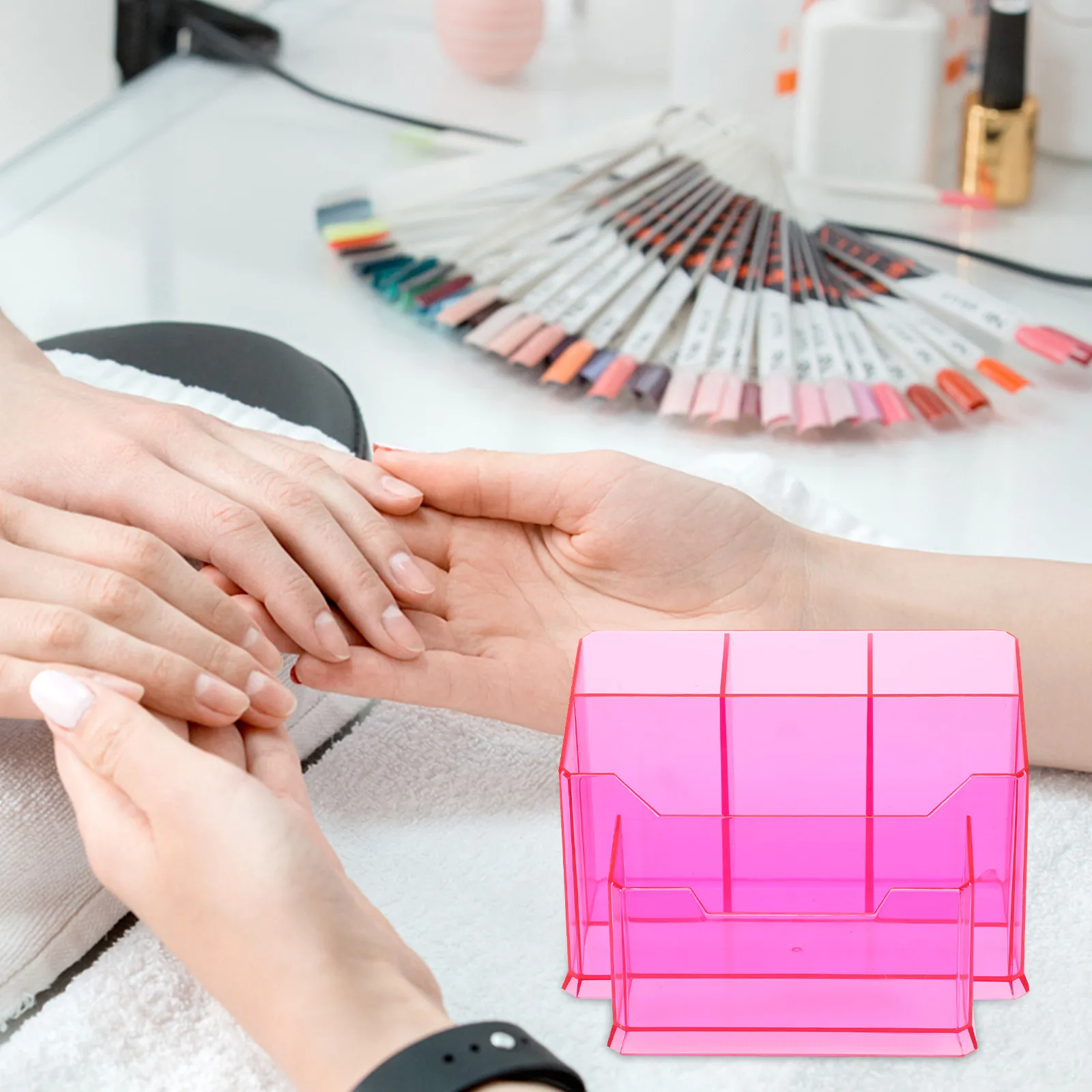 

Thickened Bottom Makeup Brush Holder Organizer for Vanity Stylish Desktop Nail Tools Storage Acrylic Makeup Storage Solution