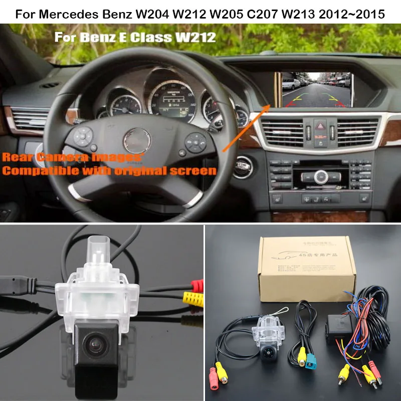 For Mercedes Benz C Class W204 W212 W205 C207 W213 2012~2015 Original Screen Compatible with Rear View Back Up Reverse Camera