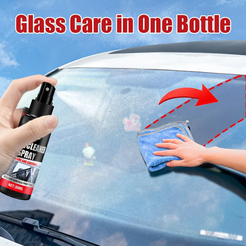 Car Glass Scratch Polishing Repair Spray, Quickly and Effectively Removes Minor Scratches and Haze Residue, Restoring Clarity