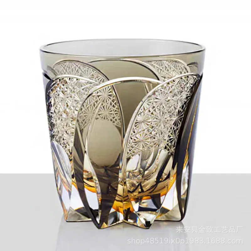 

Edo cut handmade crystal whiskey wine light luxury high value restaurant
