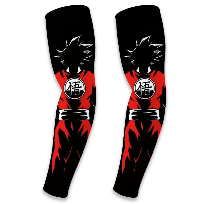 Dragon Ball Son Goku Outdoor Sports Ice Silk Sports Arm Sleeves Summer Cycling Sun UV Protection Travel Running Cool Sleeves New