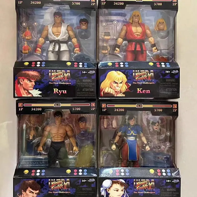 В наличии: Коллекционная фигурка Jada Toys Ultra Street Fighter II (6 дюймов) — М. Байсон, Далсим, Вайолент Кен, Рю, Чун Ли — Идеальный подарок