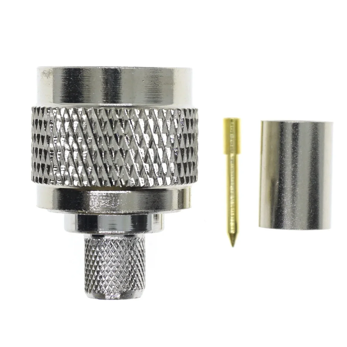 N Mannelijke Plug Krimp Soldeer Voor Rg5 Rg6 5d-fb Lmr300 Kabel Rf Connector Vernikkeld Messing 50ohm Coax Draad Coaxkabel