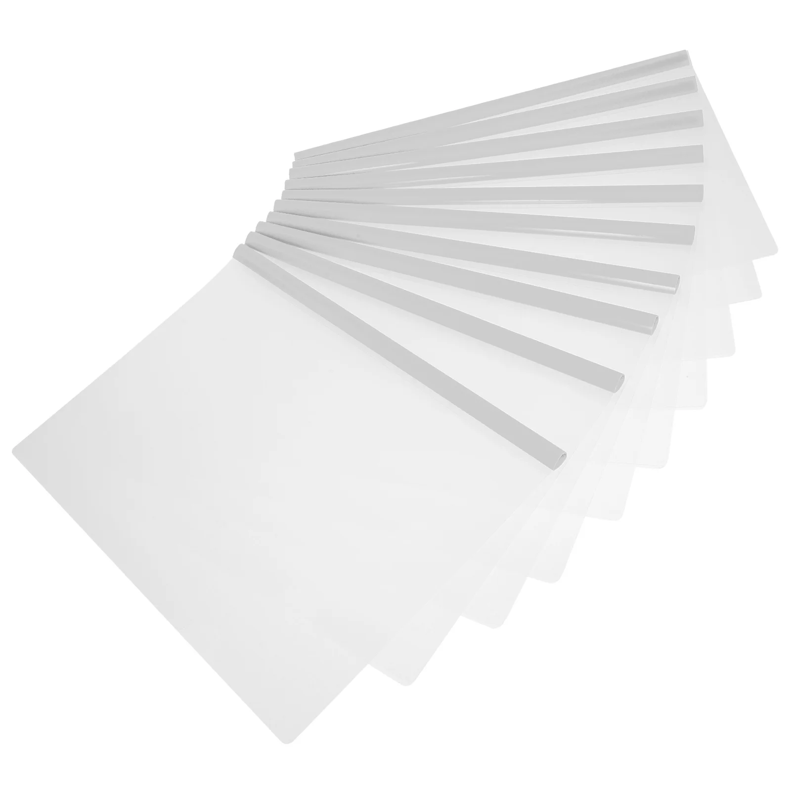

10pcs Transparent Report Covers With Sliding Bar A4 File Organizers Clear Folder For Documents Portfolio Binder Resume Folder