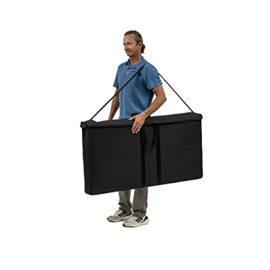 

4'x2'x5 Universal Gear Bag for Portable Stage LED Screens DJ Facade Carry Travel Bag with Shoulder Strap and Handle Black