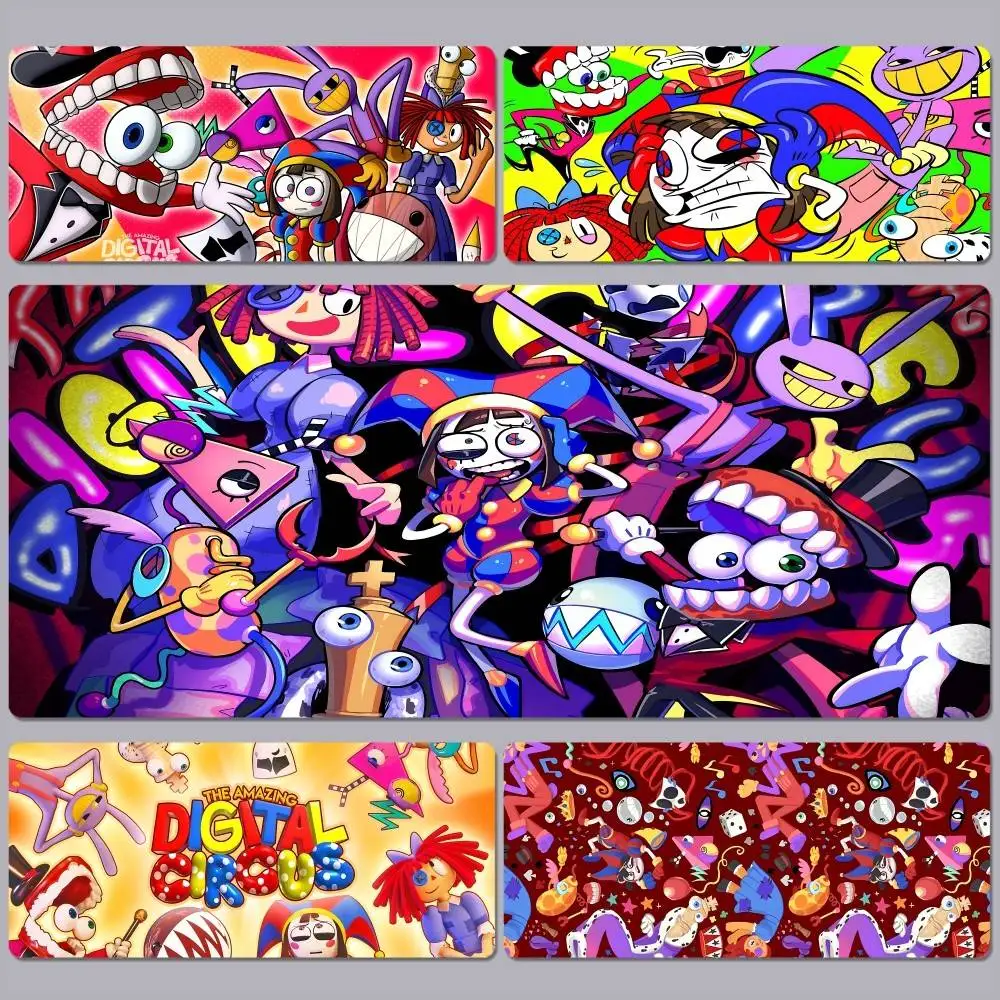 

THE A-AMAZING D-DIGITAL CIRCUS CartoonNon-slip Lockedge PC Gaming Mouse Pad Gamer Desk Mats Keyboard Pad Mause Pad Muismat