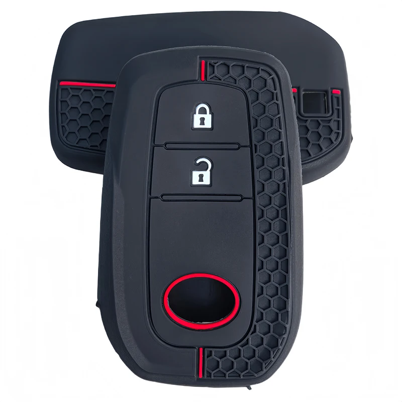 Funda de silicona para llave de coche, cadena para Toyota Corolla Hatchback Cross Yaris Cross Prius Hilux Land Cruiser LC200 LC250 LC300