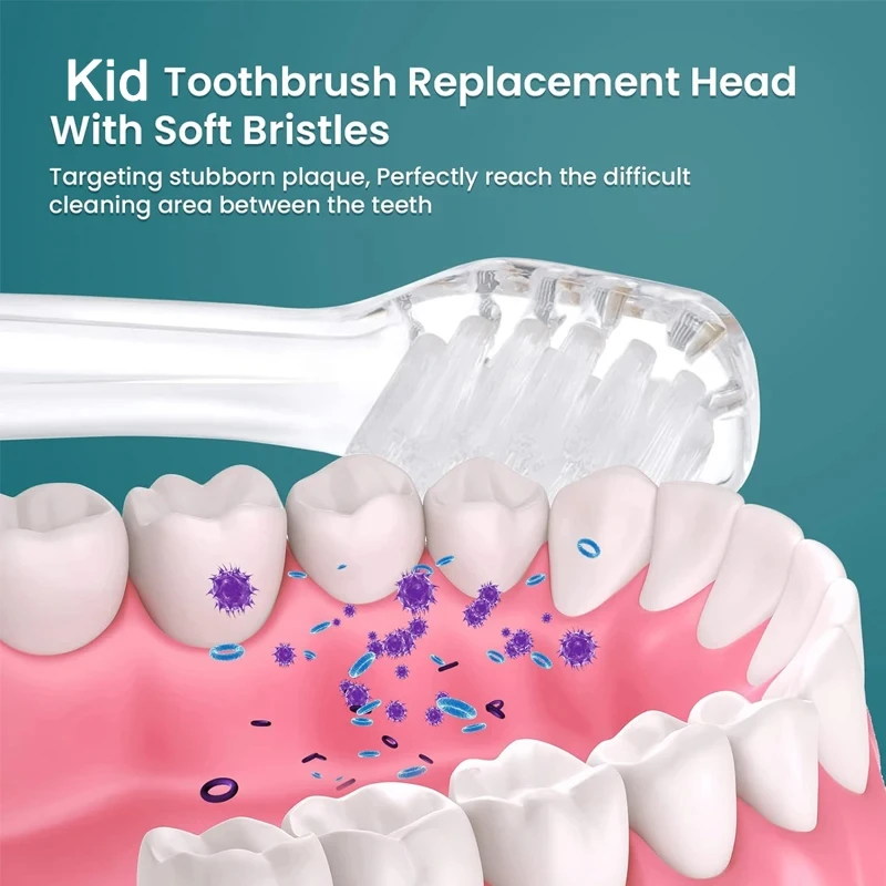 Kepala pengganti sikat gigi bayi, untuk Seago SG902/SG602 kepala sikat gigi listrik 0-3 tahun perawatan kebersihan mulut Dupon lembut