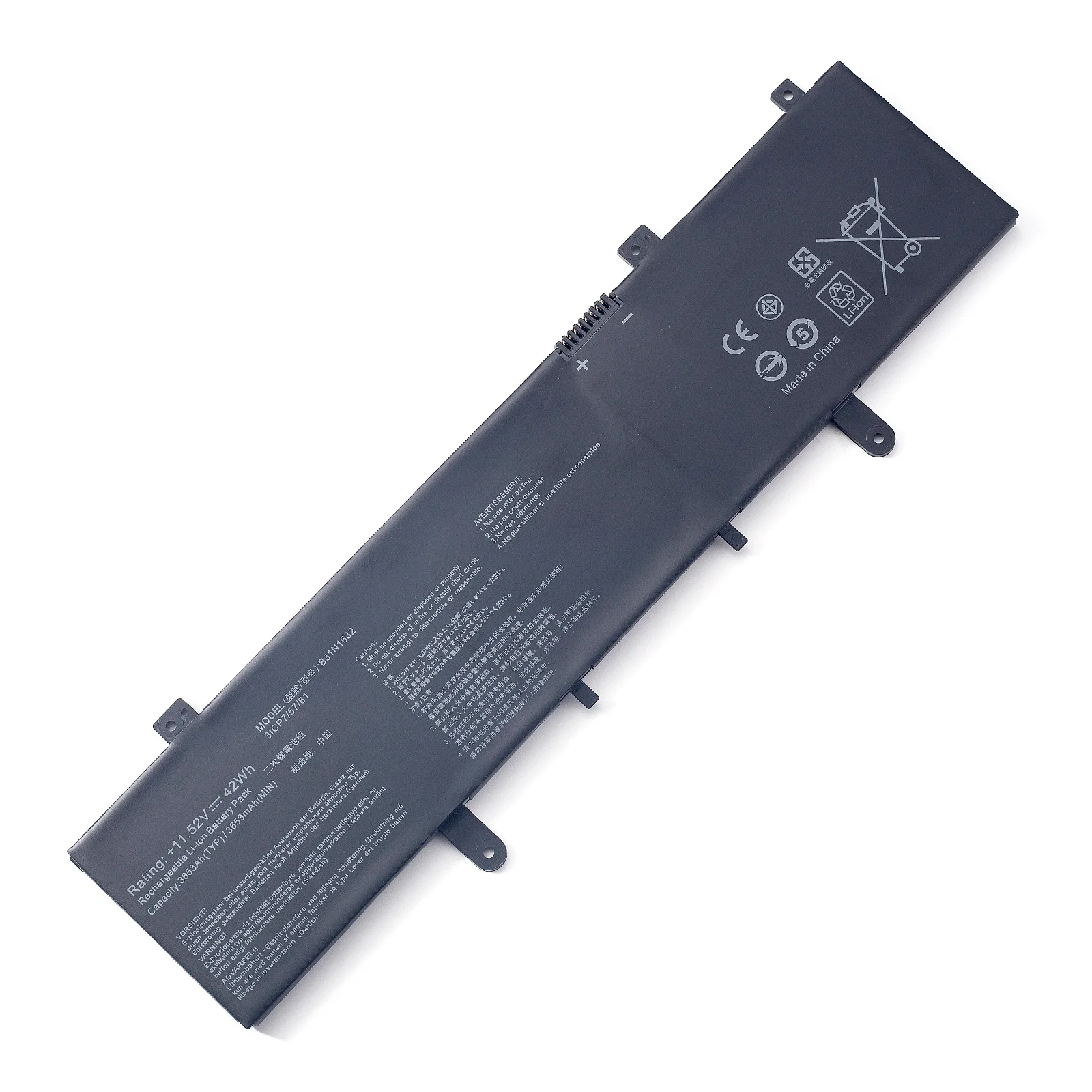 Imagem -06 - Bateria do Portátil Bvbh para Asus B31n1632 Asus Zenbook 14 X405 X405u X405ua 3icp5 57 81 0b20002540000 0b200-02540000 11.52v 42wh