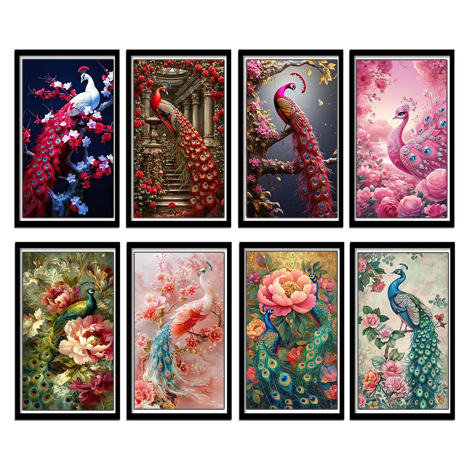 

5D DIY Diamond painting full crystal mosaic square round rhinestones adult creativity set Peacock cross-stitch kit home decor