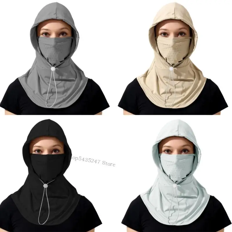 Zon blokkerende gezichtsmasker hoed comfortabele nekdekking hoed voor wandelen en hardlopen H7EF