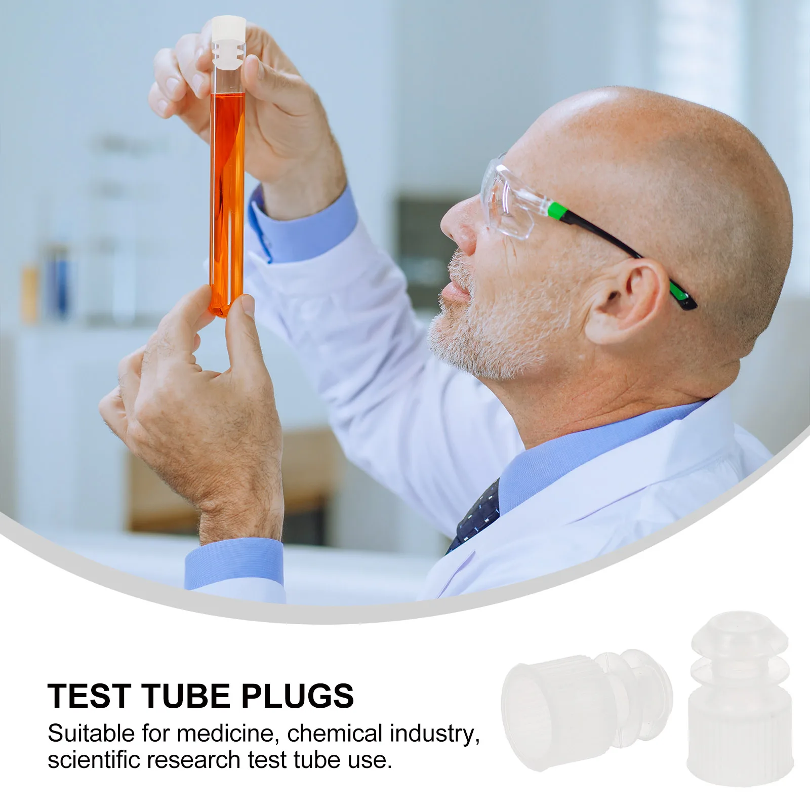 

100pcs 12mm Tube Plugs Solid Plastic Test Tube Plugs Sealing Stoppers Random Color Laboratory Bottle Screw Conical