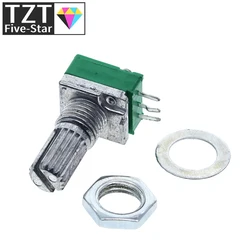 TZT  B5K B10K B20K B50K B100K B500K  Audio Amplifier Sealed Potentiometer 15mm Shaft 3pins RK097N