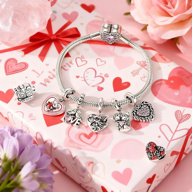 Original Charms Bead 925 Sterling Silver Hexagram Love Bear Tree of Life Charm Fit Bracelets Bangle Woman Man DIY Jewelry Making