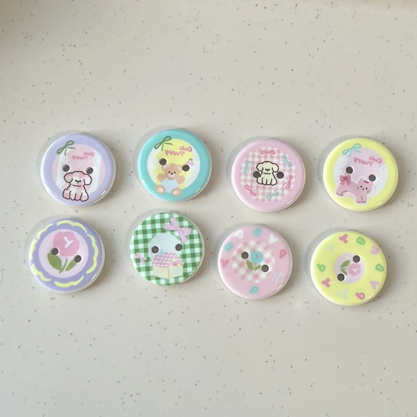 5 buah miniso lucu seri kartun resin flatback cabochons diy kerajinan bahan perhiasan membuat pesona