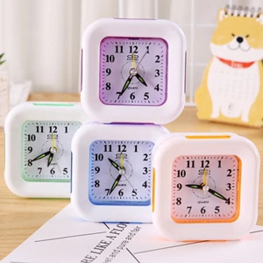Fashion Minimalist Alarm Clock Plastic Modern Desk Watch For Yuelu Children Bedside Decor Silent Time Management Tool