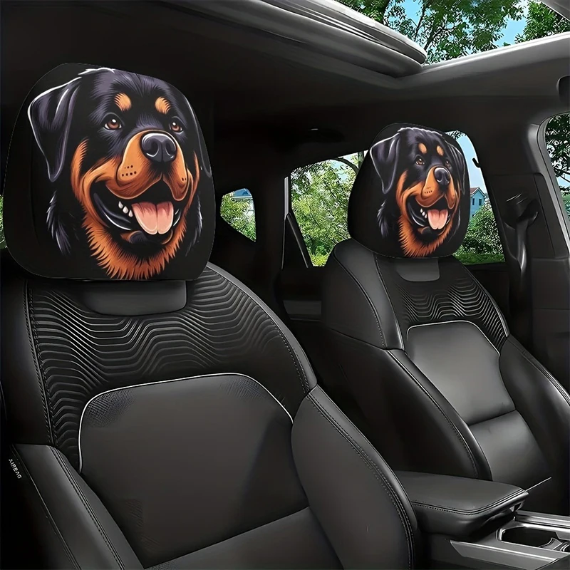 Hot sale loyal and cute dog-like realistic car headrest covers decorative accessories suitable for long drives or daily commutes